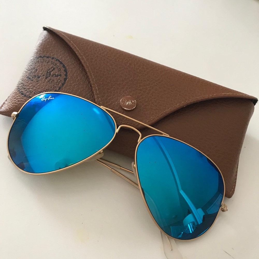 Blue Reflective Ray-Bans